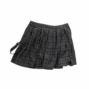 Hot Topic Black Plaid Mini Skirt